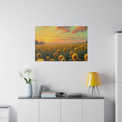 Sunflower Scenery Floral Wall Art Sunflower Painting Canvas