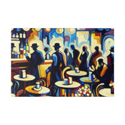 Old Time Expressionist European Cafe Artwork Canvas