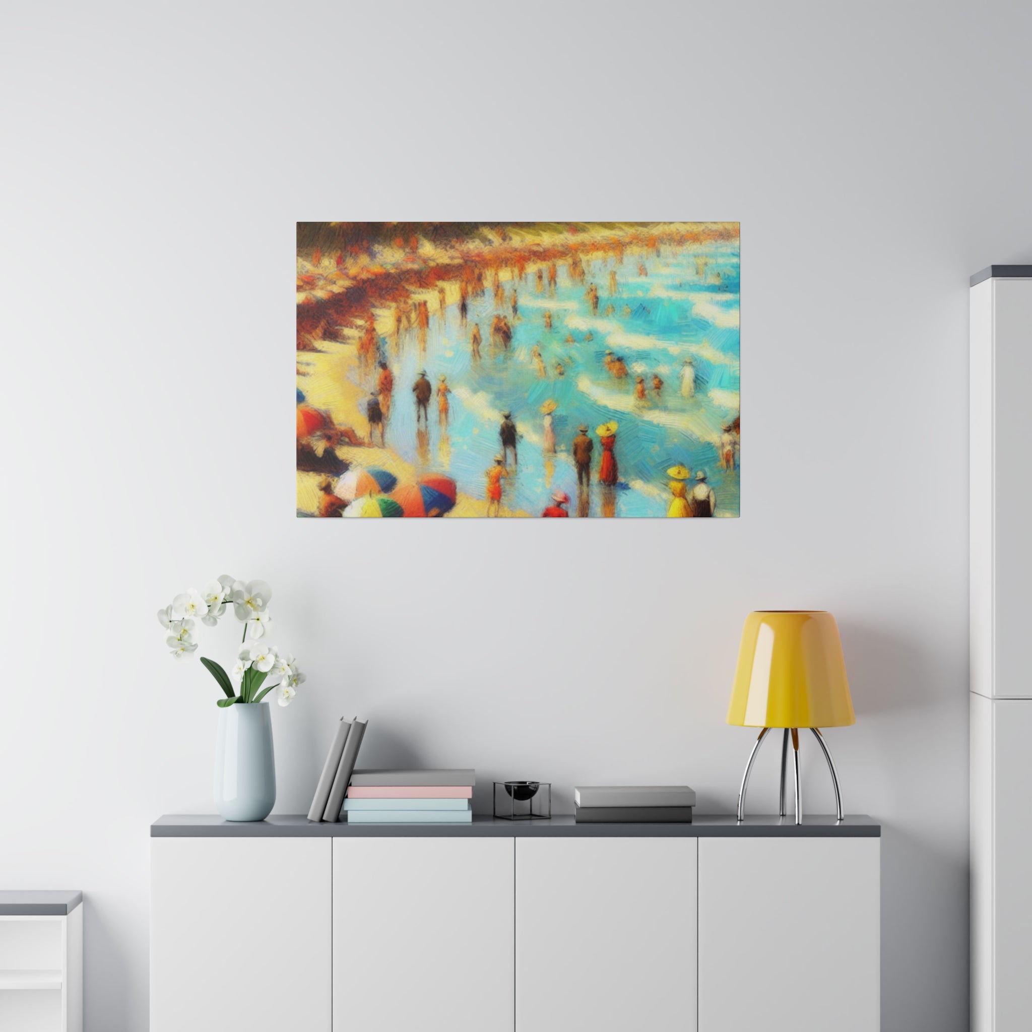 Oceanic Reverie Impressionist Beach Painting Canvas