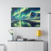 Aurora Frost Northern Lights Painting Canvas