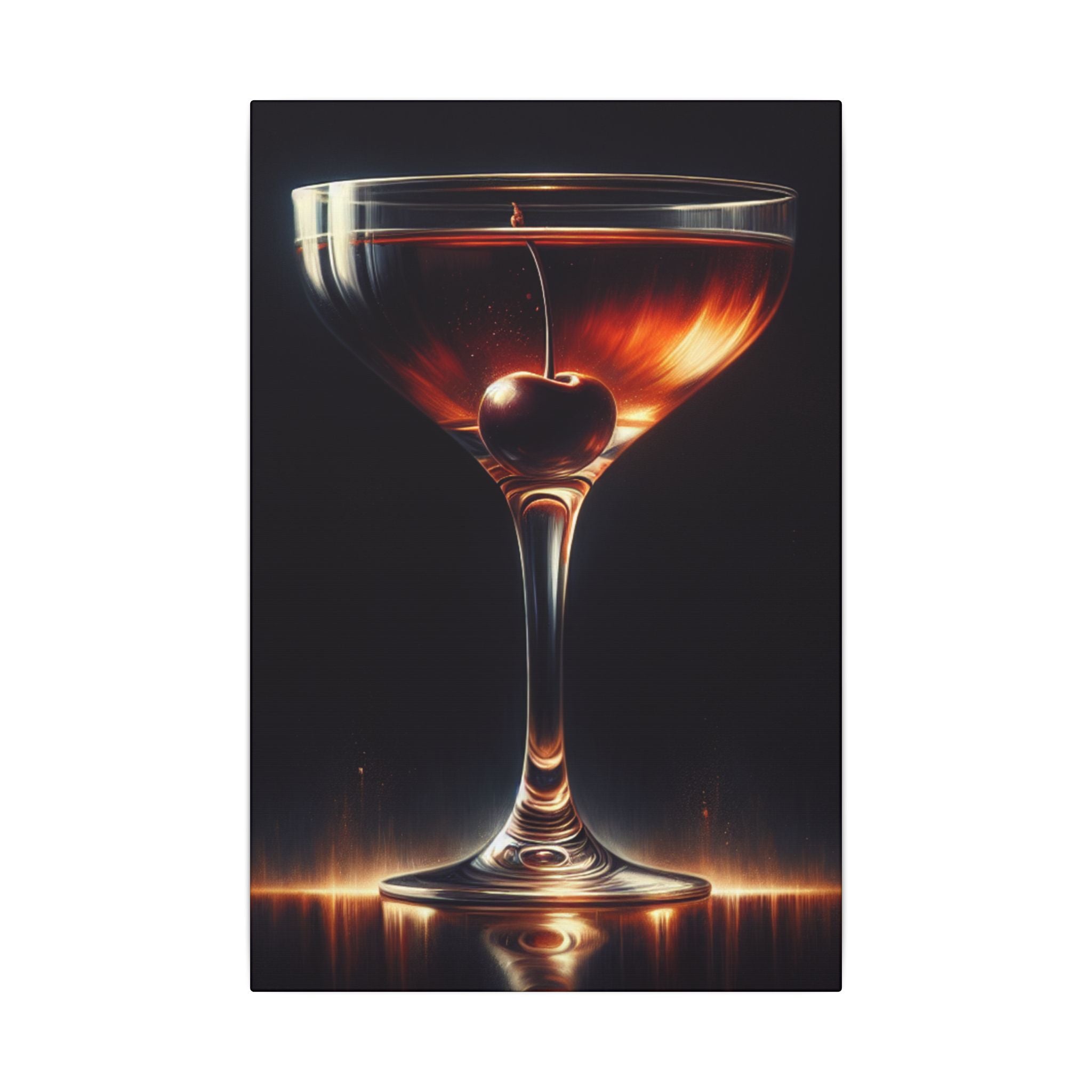 Manhattan Cocktail Modern Canvas