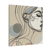 Bohemian Grace Line Art Boho Style Wall Decor Canvas