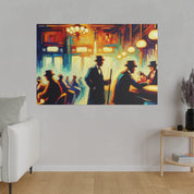 Jazz Revival 1920 Gentlemen's Club Retro Speakeasy Bar Art Canvas