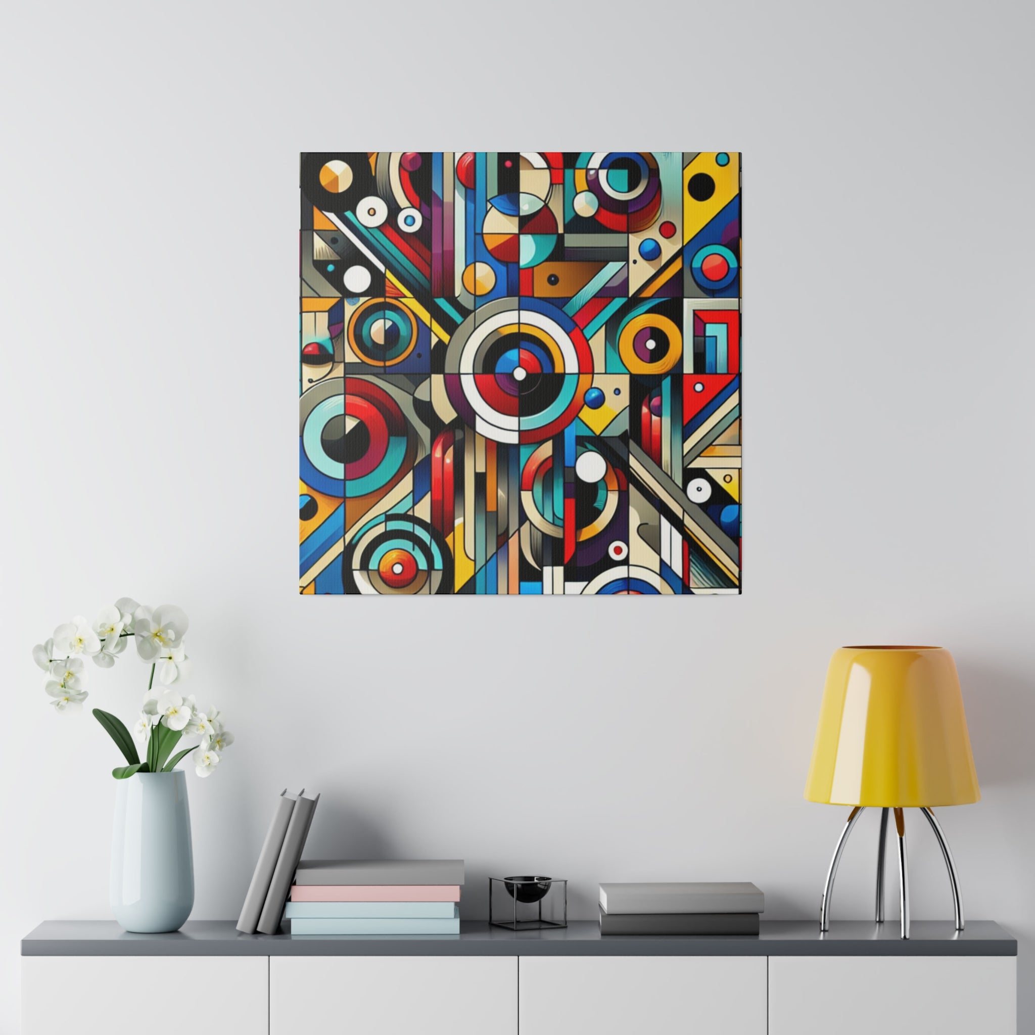 Radiant Spectrum Geometry Geometric Painting Canvas