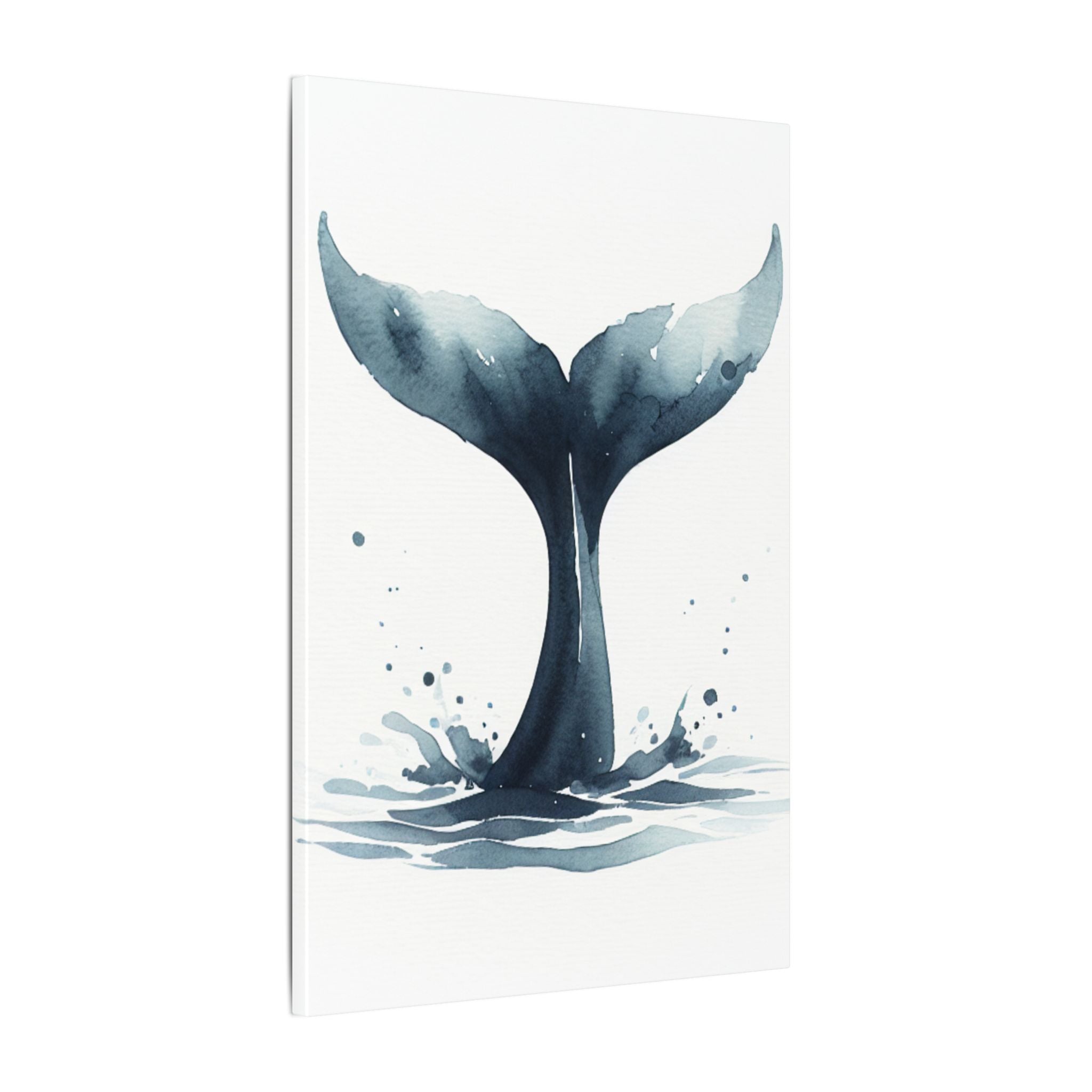 Whale Tail Silhouette Canvas