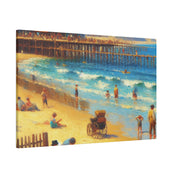 Summer Beach Mornings Coastal Beach Painting Canvas