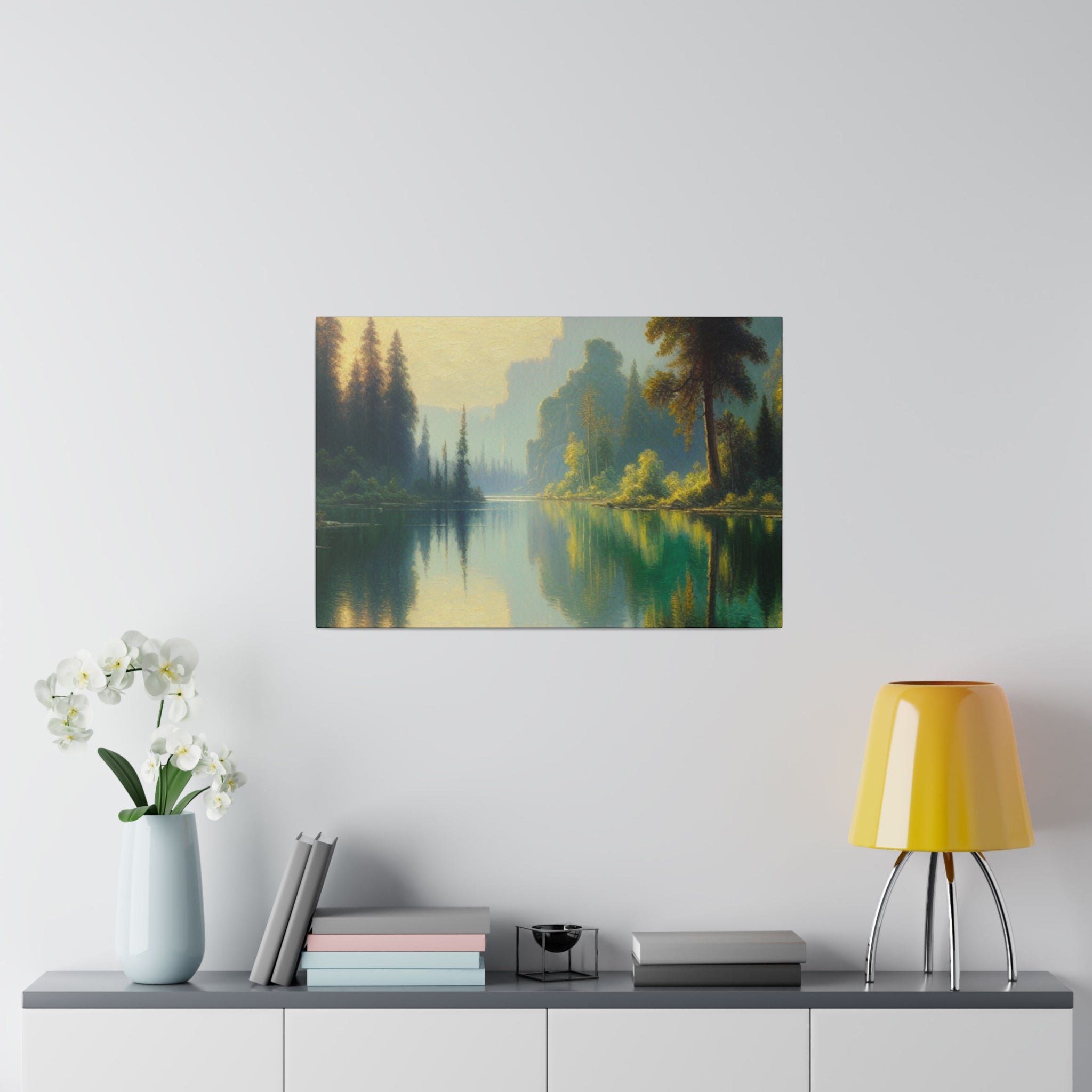 Serene Lake Melody Lake Painting Canvas