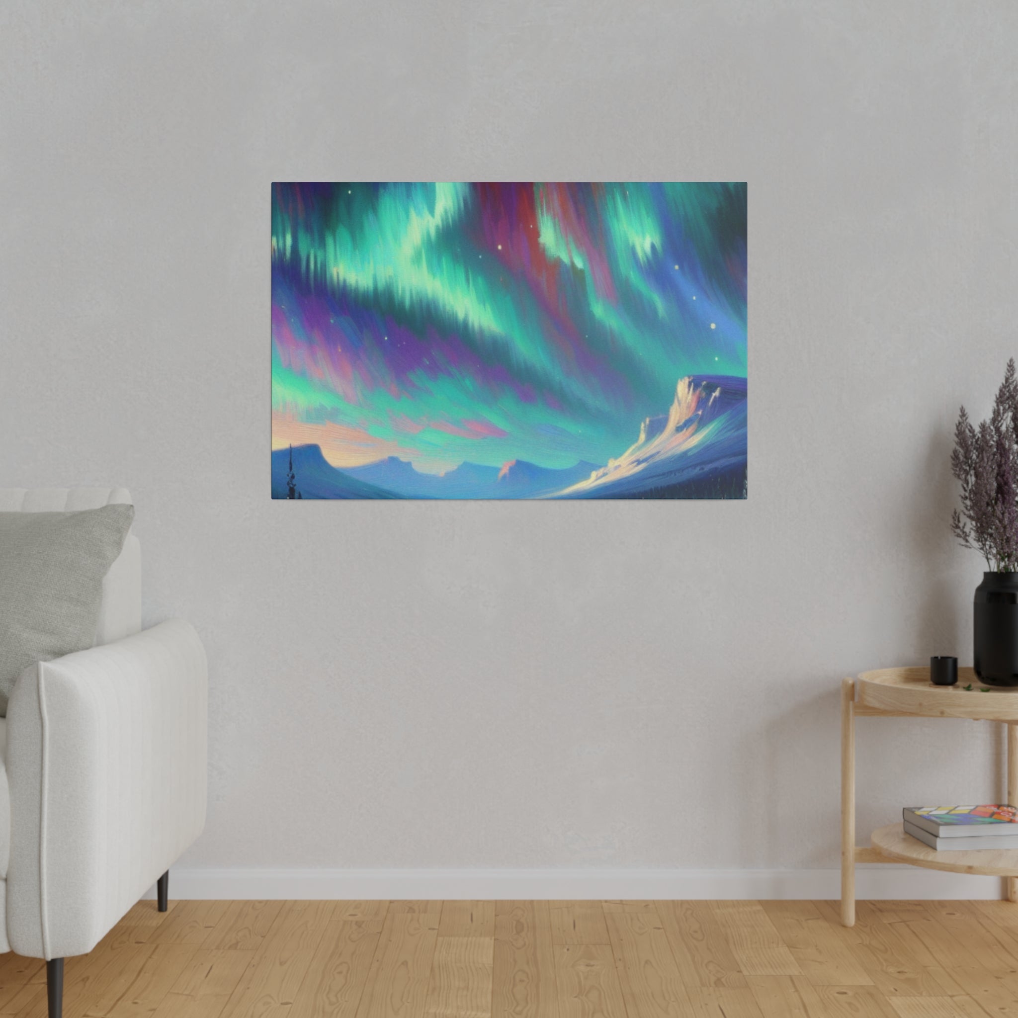 Aurora Frost Mirage Northern Lights Painting Canvas