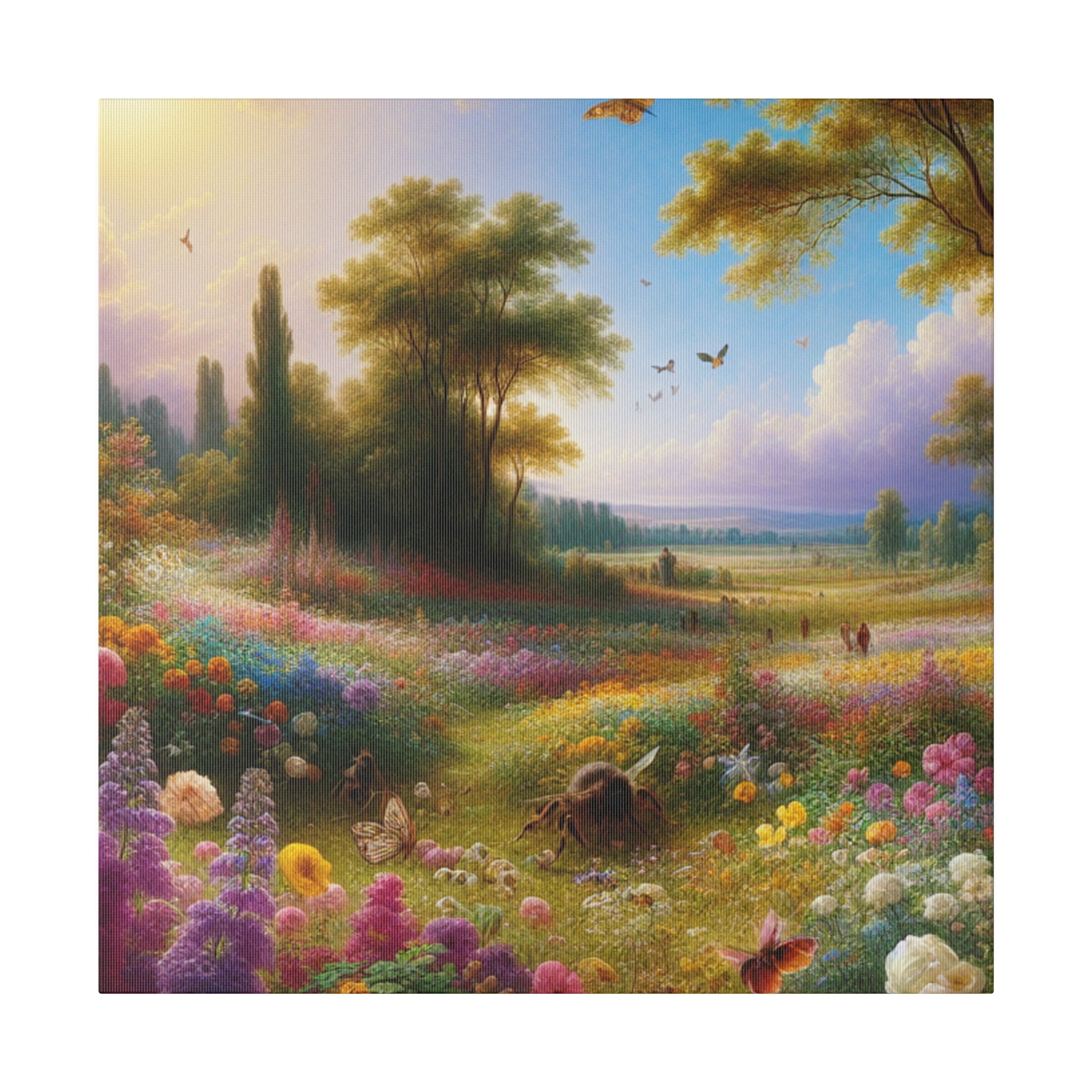 Flourishing Blooms Landscape Nature Painting Canvas