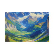 Majestic Valley Mountain Landscape Painting Canvas