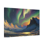 Auroral Frost Lullaby Northern Lights Painting Canvas