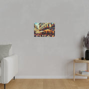 Resplendent Morningscape Mosaic European Cafe Artwork Canvas