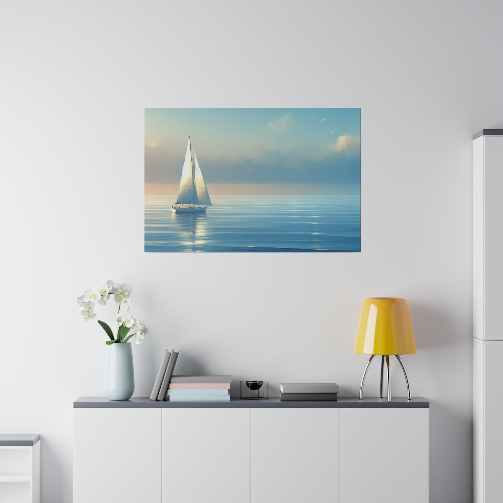 Sailor's Repose Sailboat Painting Canvas