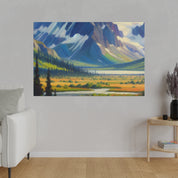 Majestic Alpine Impressions Mountain Landscape Painting Canvas