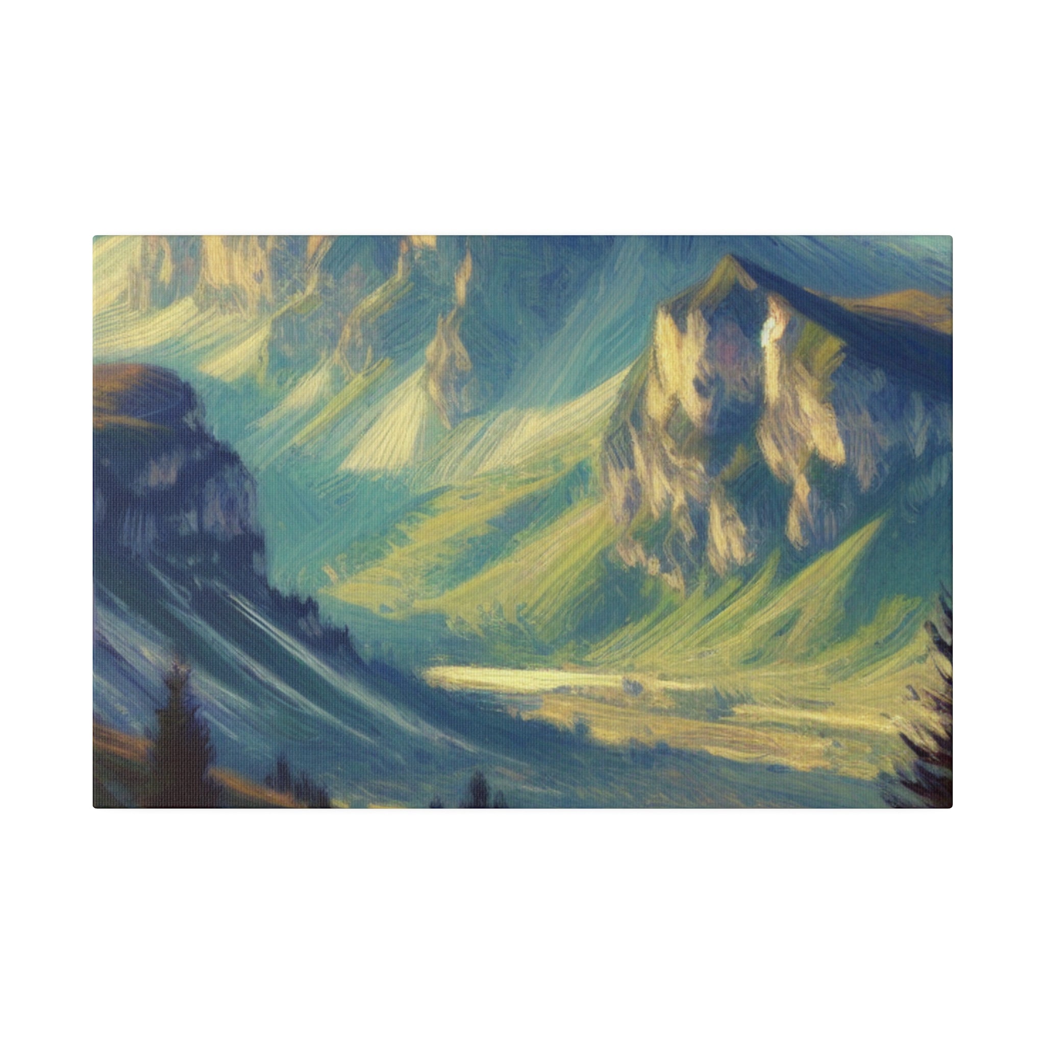 Majestic Nature Mountain Landscape Painting Canvas