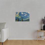 Vista Serenity Peak Mountain Landscape Painting Canvas