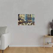 Parisian Palette Symphony Vintage  French Street Painting Canvas