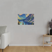 Symphony in Sienna Mountain Landscape Painting Canvas