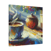 Espresso Artistry Paint Brush Art Scene Coffee Painting Canvas