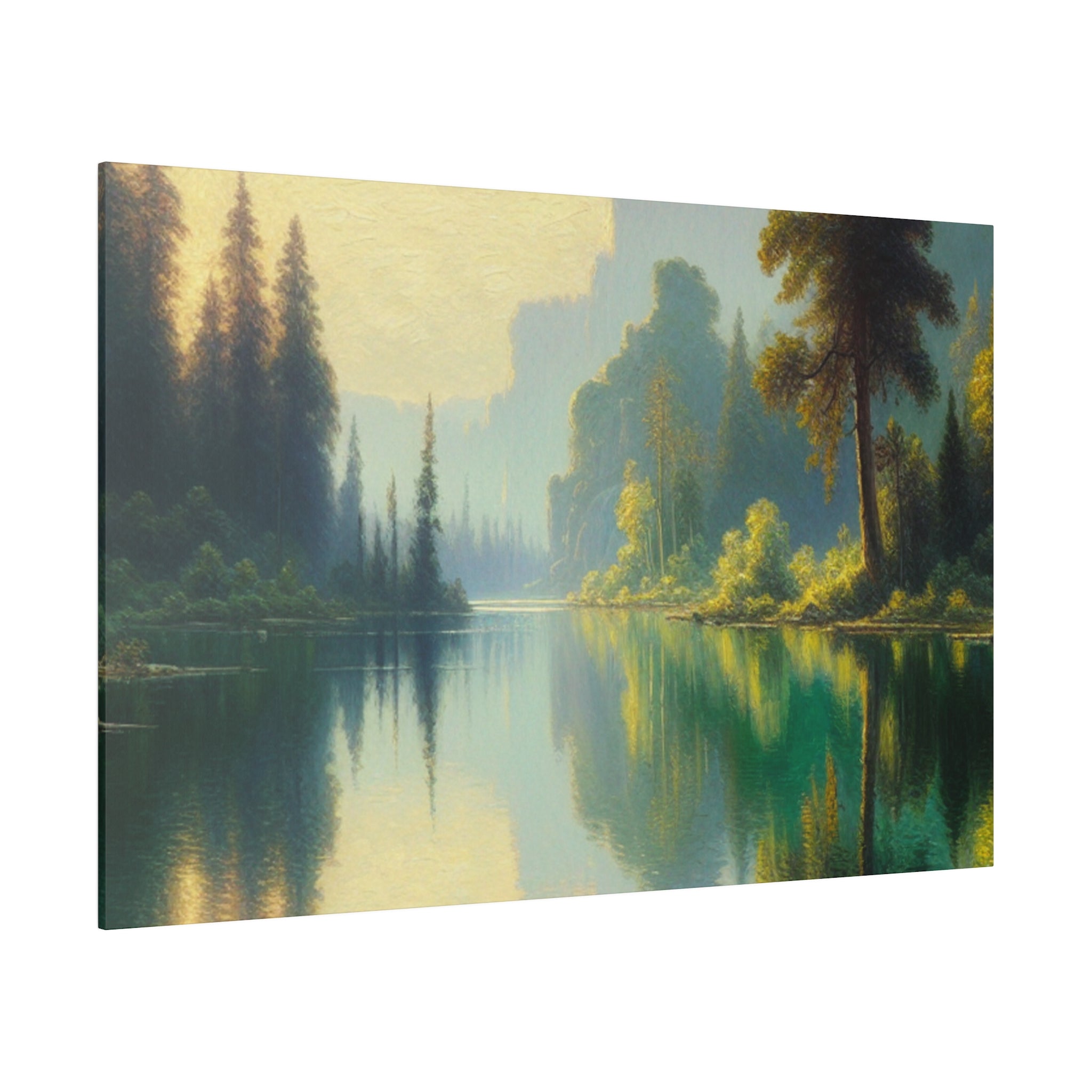 Serene Lake Melody Lake Painting Canvas