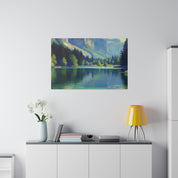 Tranquil Lake Serenity Lake Painting Canvas