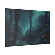 Twilight Whispers Firefly Forest Painting Canvas