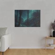 Twilight Whispers Firefly Forest Painting Canvas