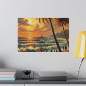 Whispers of the Shoreline Past Expressionist Beach Painting Canvas