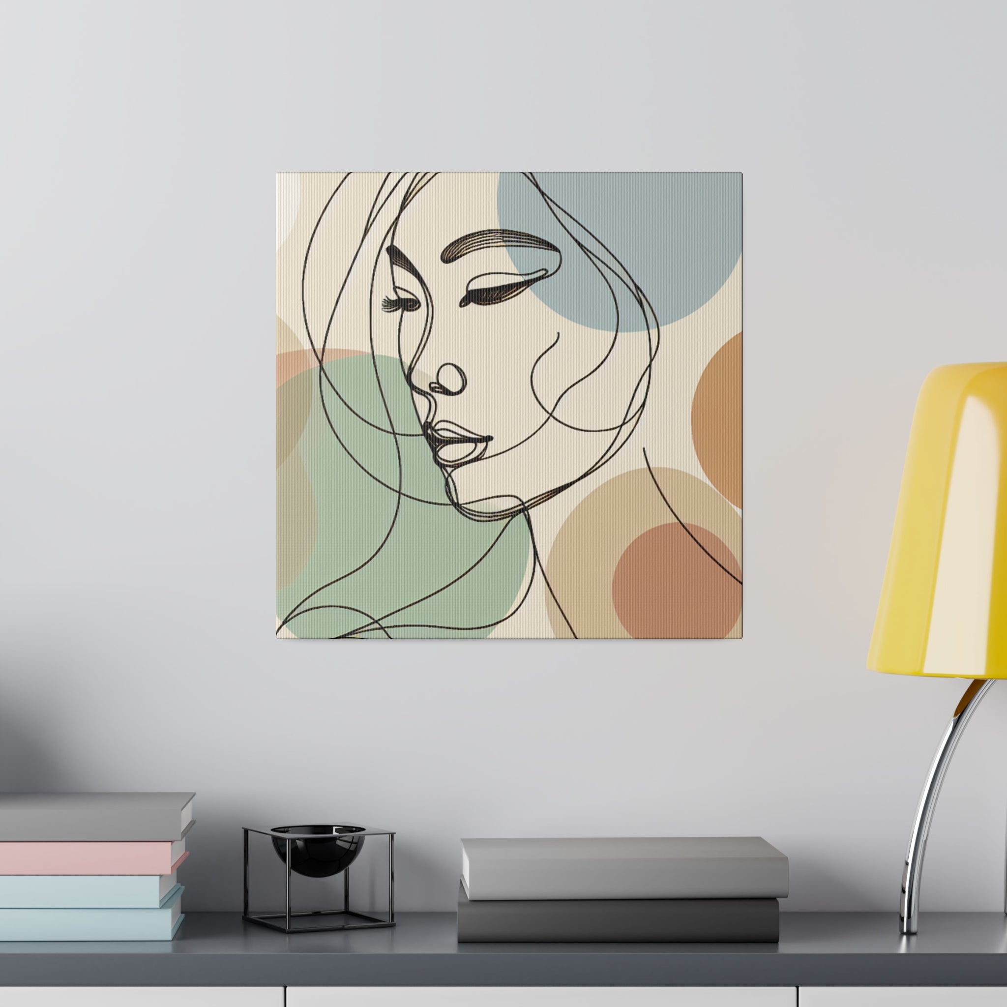 Earthborn Essence Line Art Boho Style Wall Decor Canvas