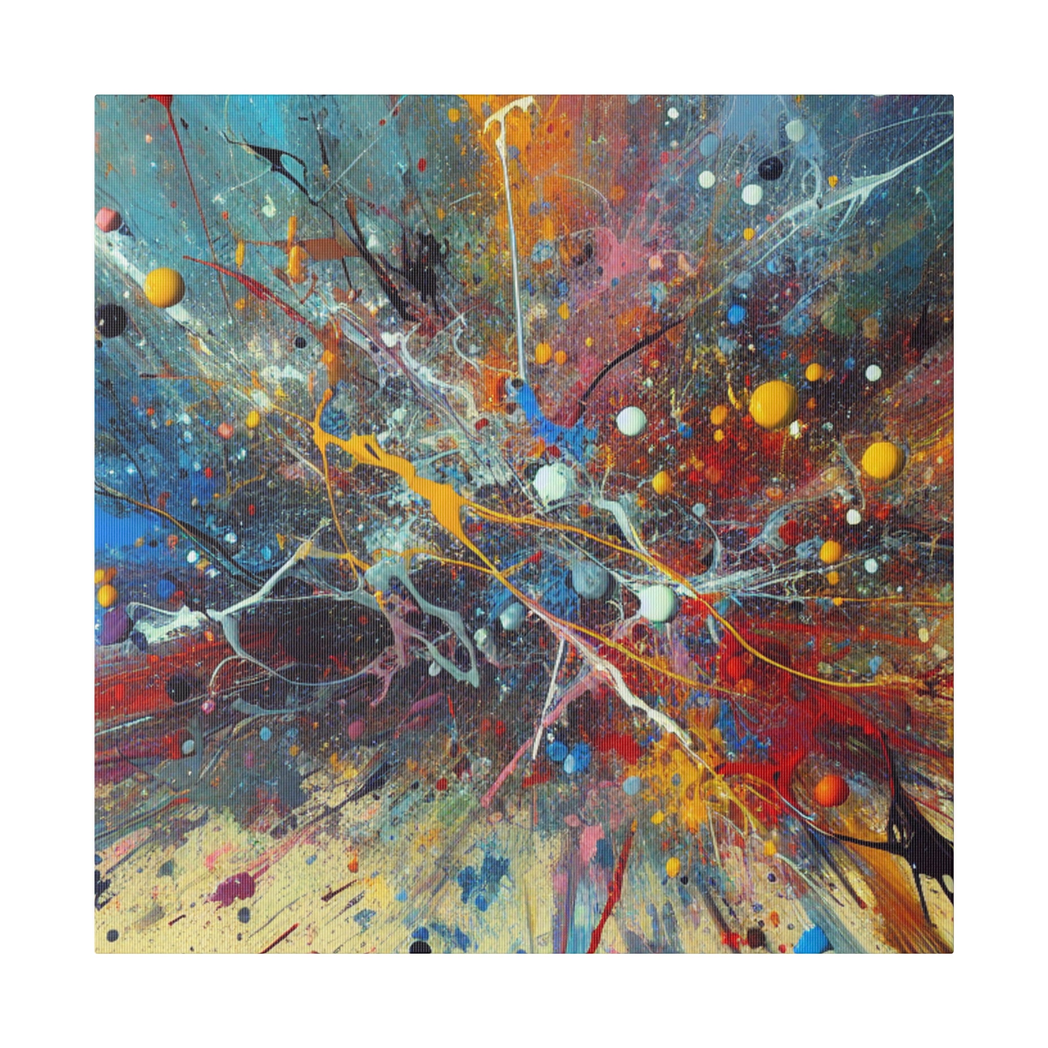 Bold Splatter Paint Abstract Art Canvas