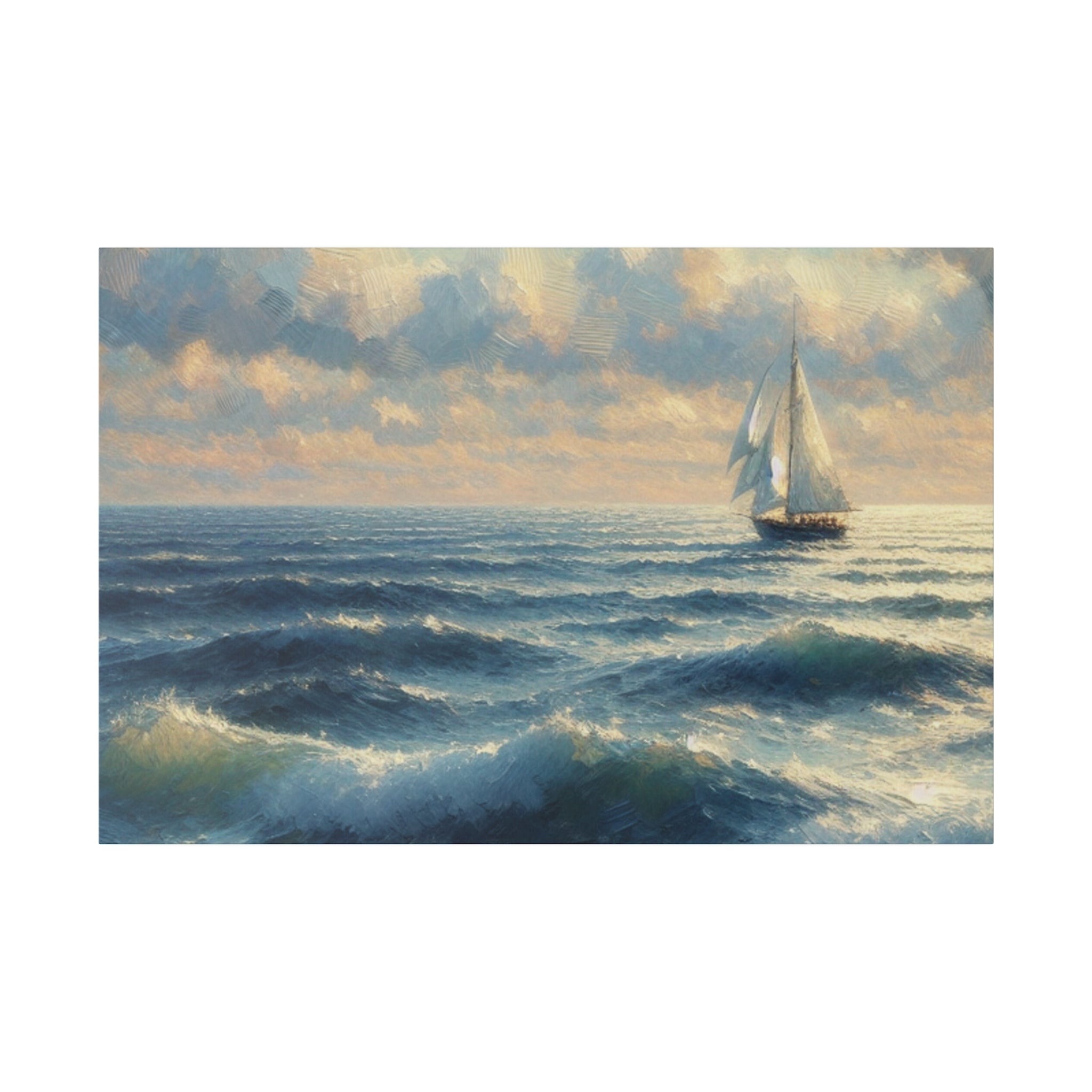 Sailboat Mirage Sailboat Painting Canvas