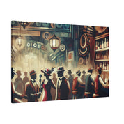 Velvet Jazz Secrets Retro Speakeasy Bar Art Canvas