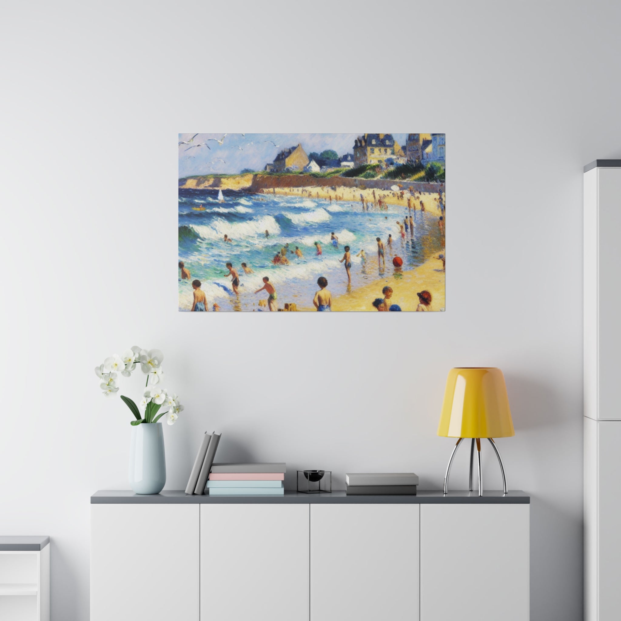 Seaside Serenity Coastal Decor Beach Painting Canvas