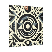 Geometric Symphony in Vivid Dimensions Geometric Painting Canvas