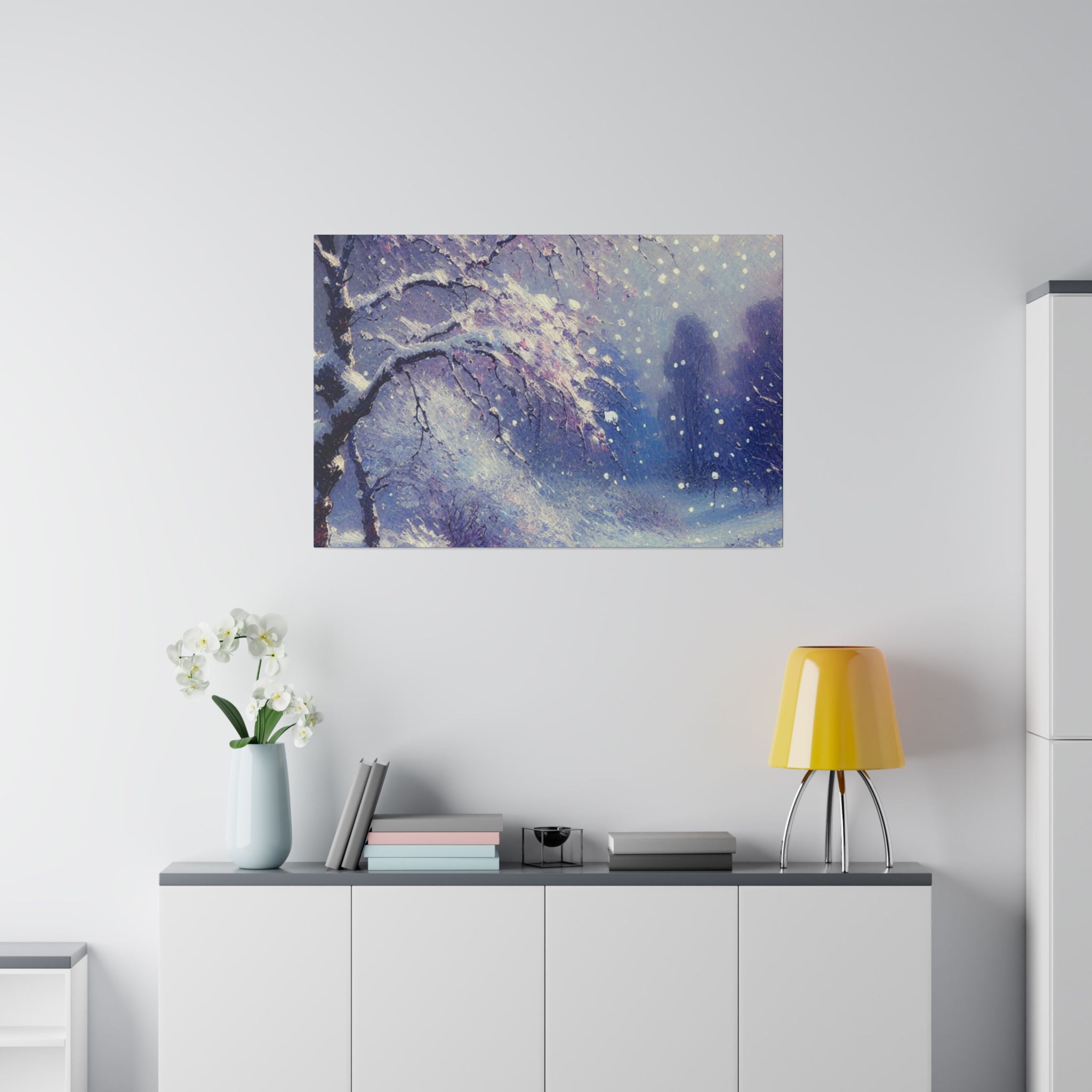 Whispering Winters of Yore Winter Painting Canvas