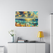 Expressionist Dreams of Coastal Twilight Beach Painting Canvas