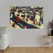 Retro Styled Diner Scene Diner Painting Canvas