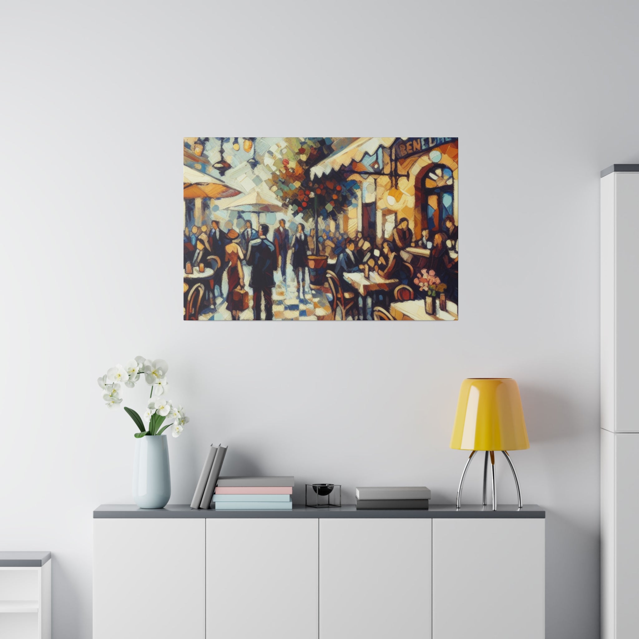 European Serenity Scenes Cafe Artwork Canvas