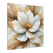 Golden Bloom Abstract Canvas
