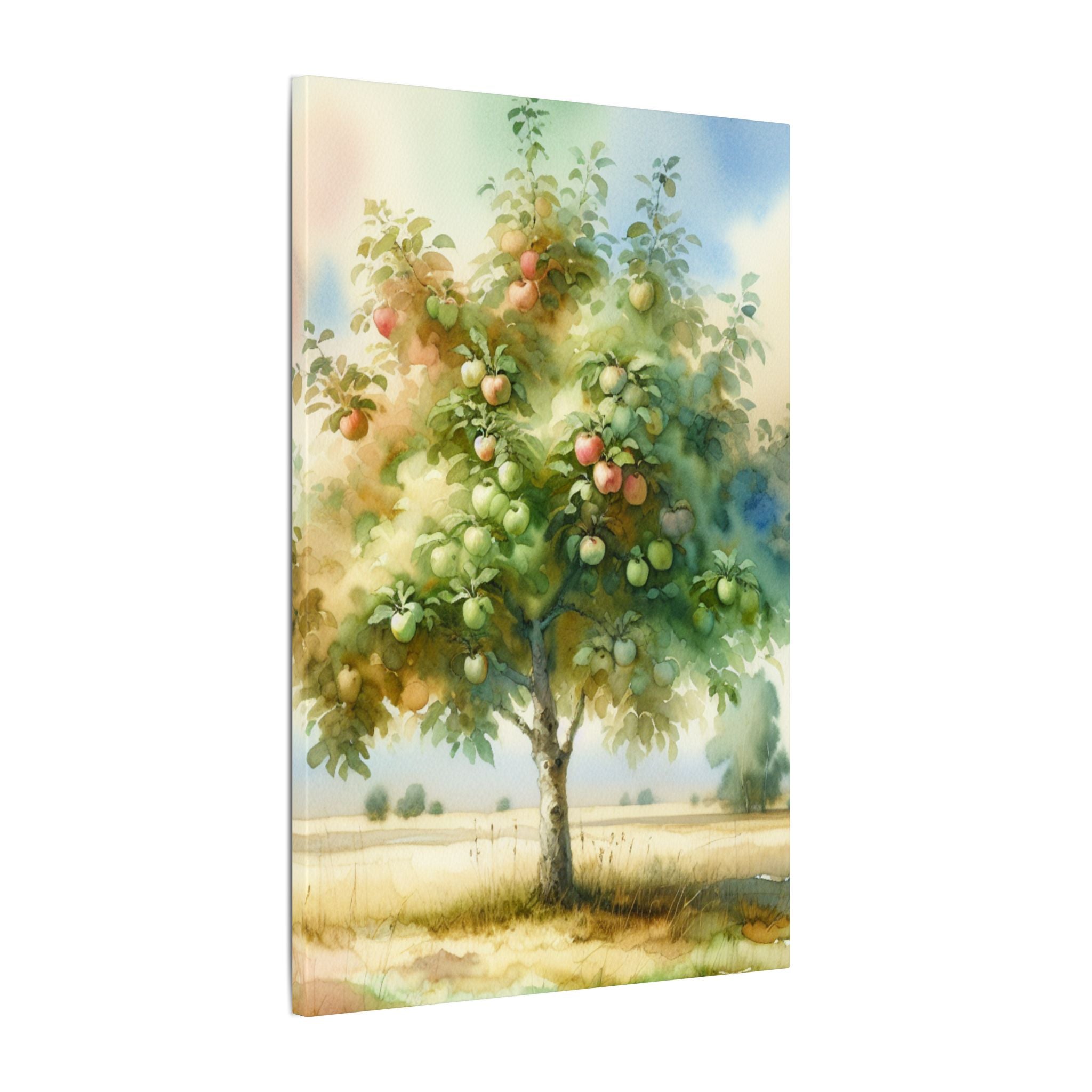Solitary Apple Tree Pastoral Canvas