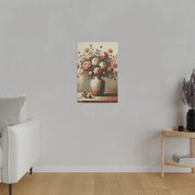 Blossom Pastels Roses Flowers In Vase Painting Canvas