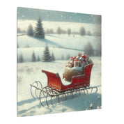 Lonely Christmas Sleigh Canvas