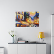 Parisian Dreamscape Mosaic French Street Painting Canvas