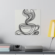 Simplicity Brewed Minimalist Coffee Art Canvas