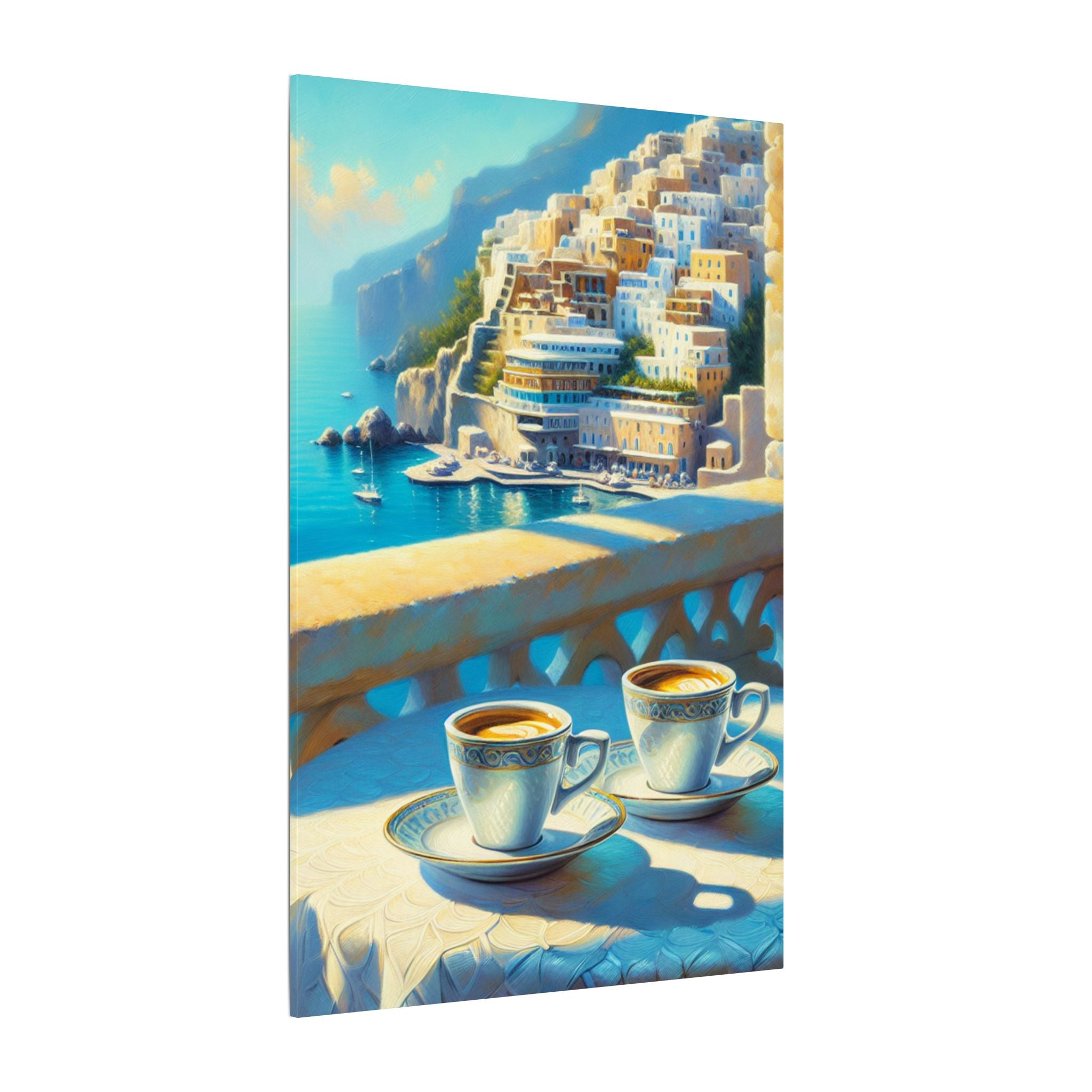 Italian Seaside Café Canvas