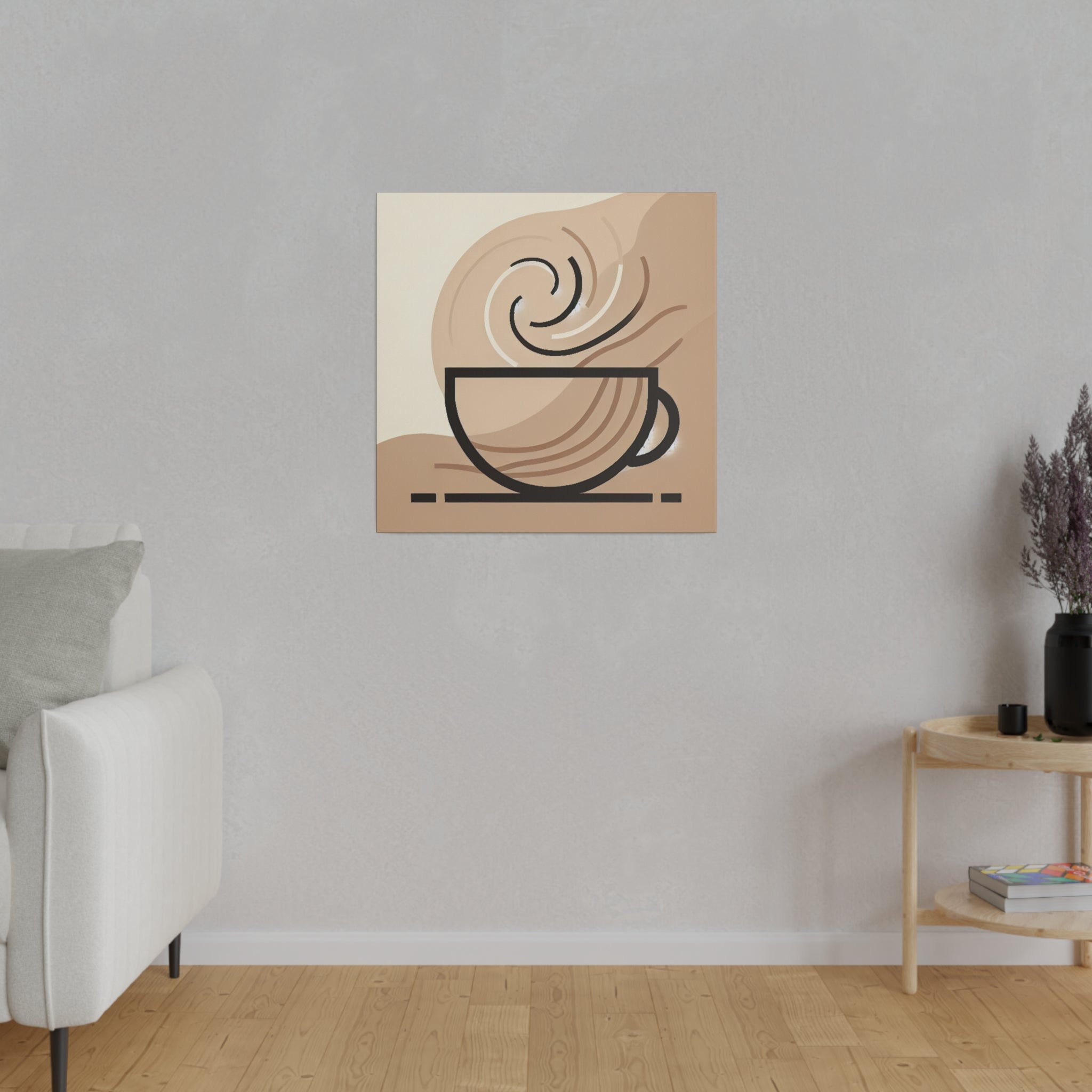 Simplicity Brewed A Piece of Coffee Wall Art Canvas