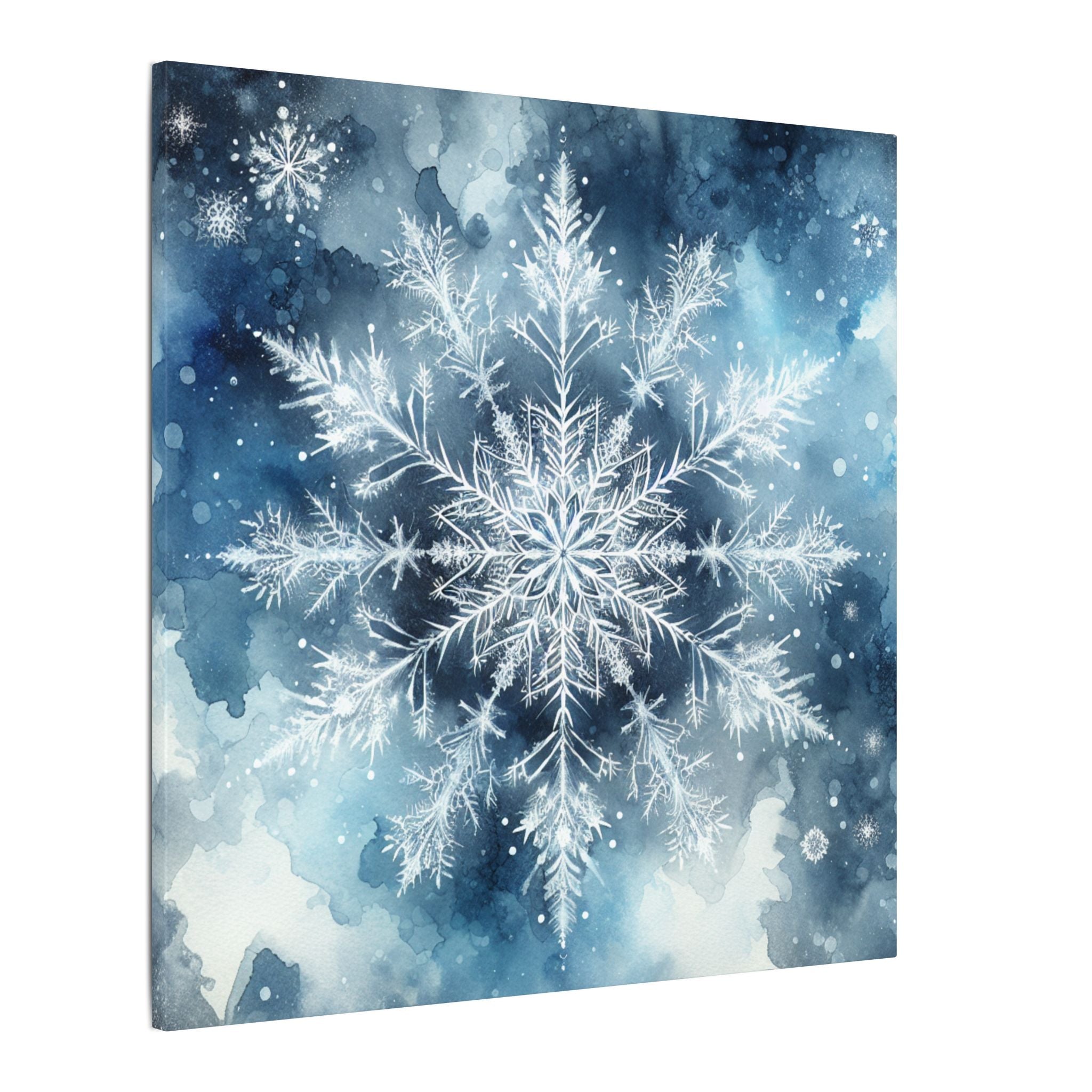Blue Snowflake Canvas