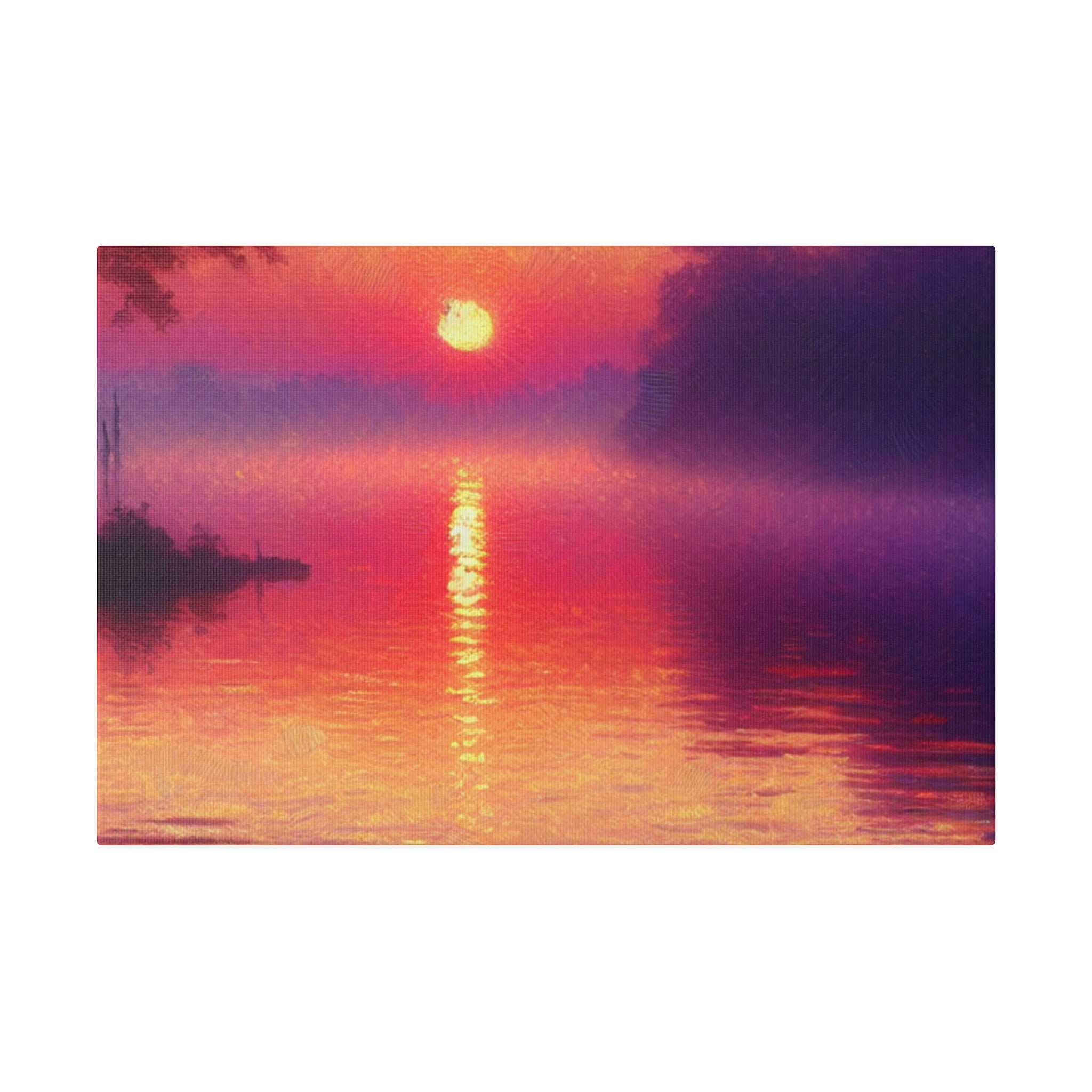 Dawn's Radiant Embrace Sunrise Painting Canvas