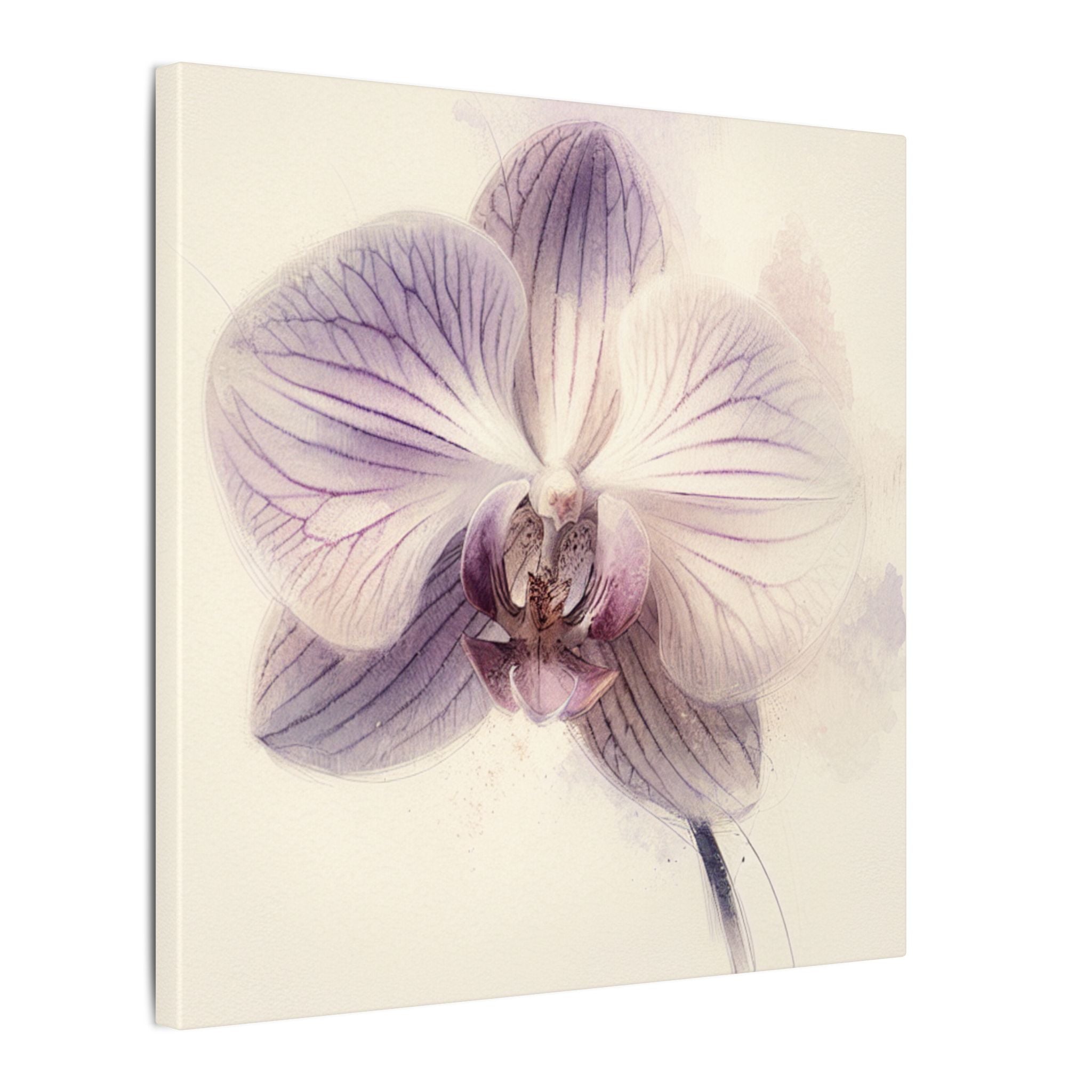Orchid Bloom Watercolor Canvas