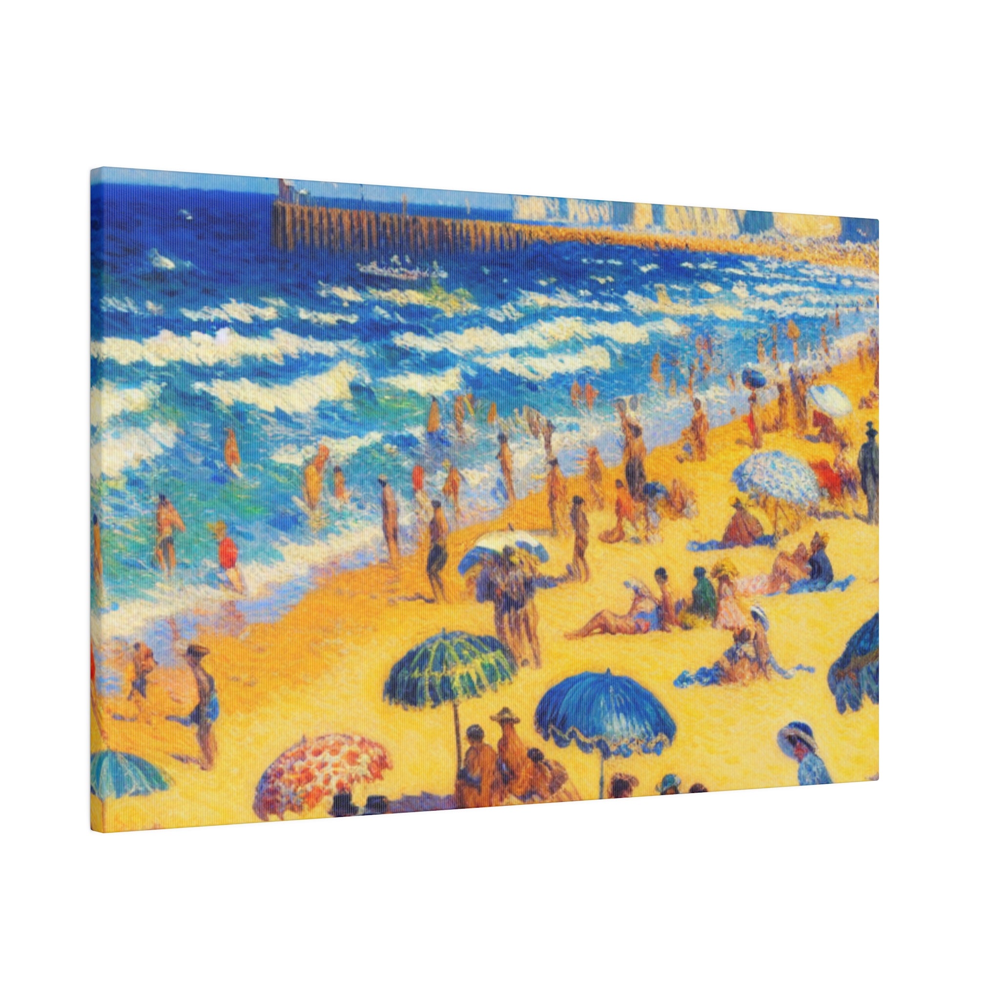 Sea Vintage Whispers Beach Painting Canvas